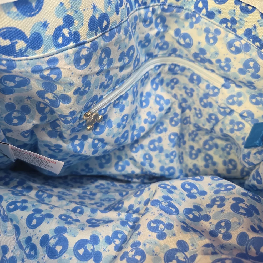 Disney Parks Mickey‎ Mouse Welcome Home Tote Bag Blue Canvas - Picture 4 of 7